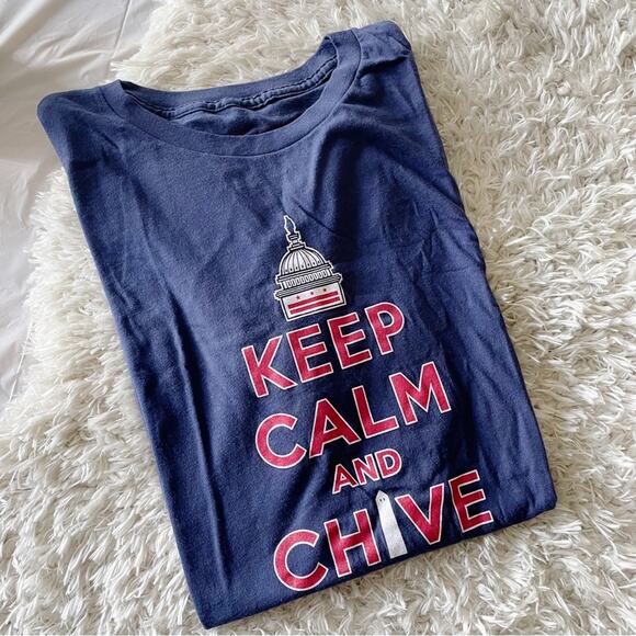 Chive Nation Party Purpose keep calm politics Capitol USA shirt mens size XL - Picture 1 of 5